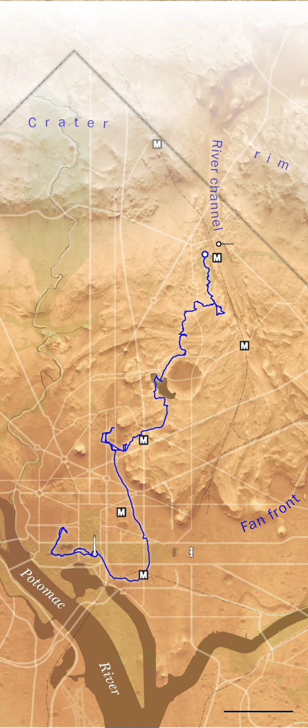 Curiosty Rover Map Curiosity Rover Route