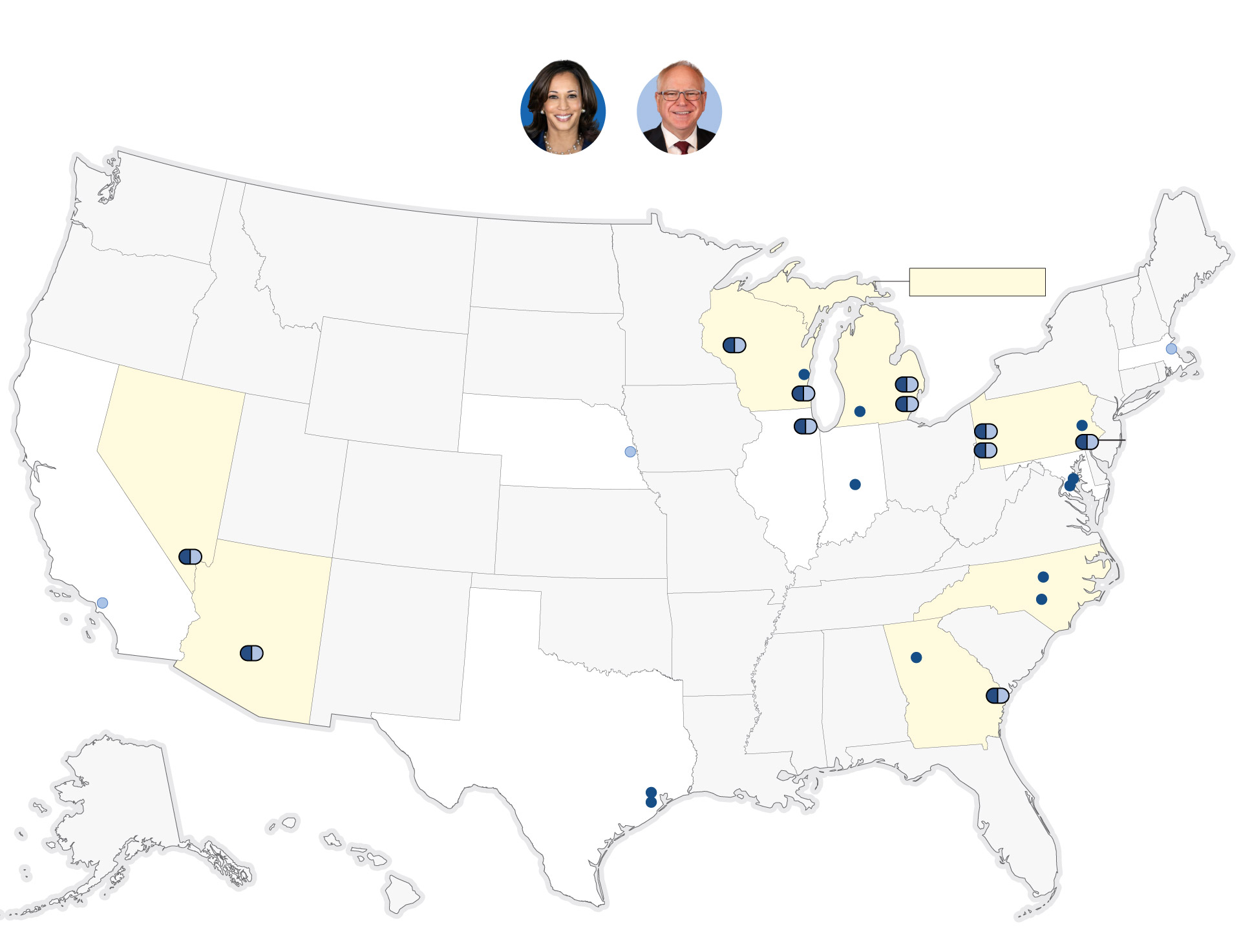 Rust Belt swing states saw the most candidate visits this summer (washingtonpost.com)