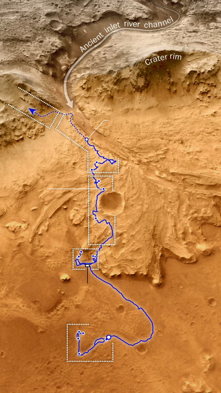 Mapping Mars rover Perseverance’s path as it collects rock samples ...