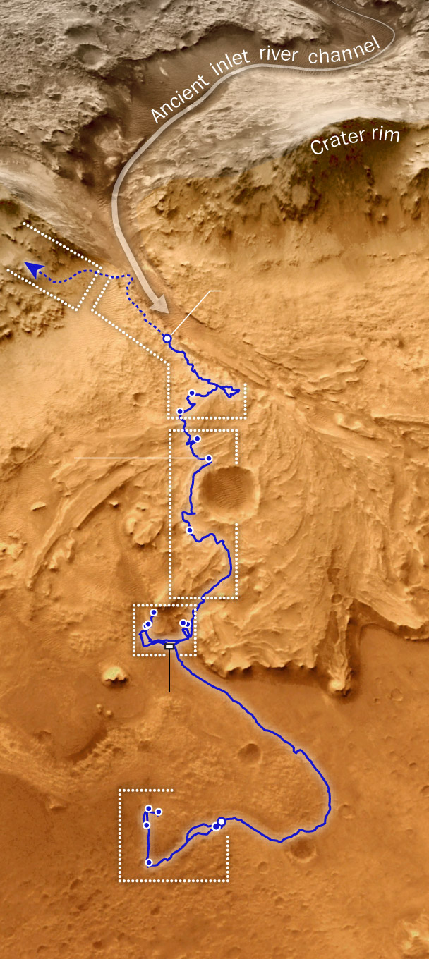 Mapping Mars rover Perseverance’s path as it collects rock samples ...