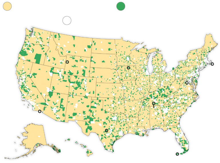 Least Rural State Small towns vote less Republican than other rural areas, data show ...