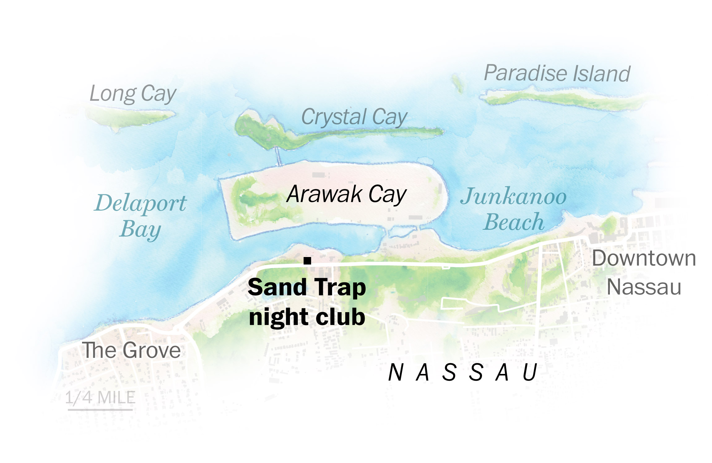Walking Paradise Island Bahamas - 2300 Arawak Map