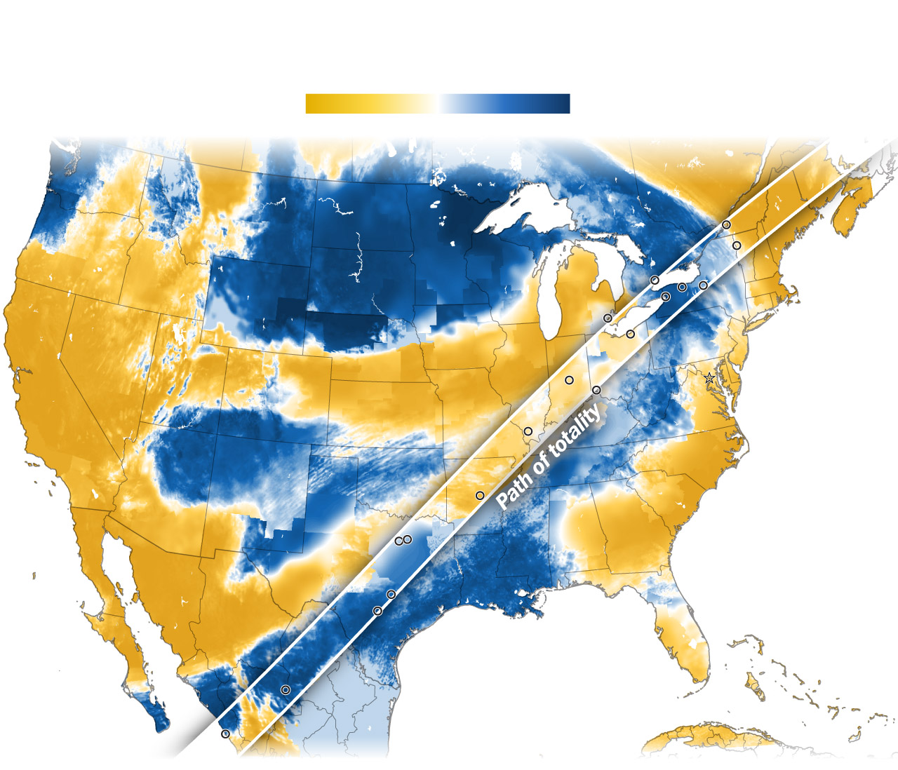 Latest cloud cover forecasts for skies during the solar eclipse - The