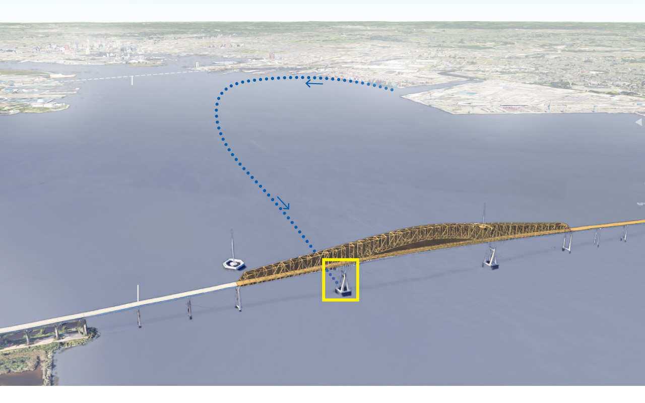 Baltimore Key Bridge Location Map.pdf Videos show how Baltimore Key Bridge collapsed after cargo ship crash ...