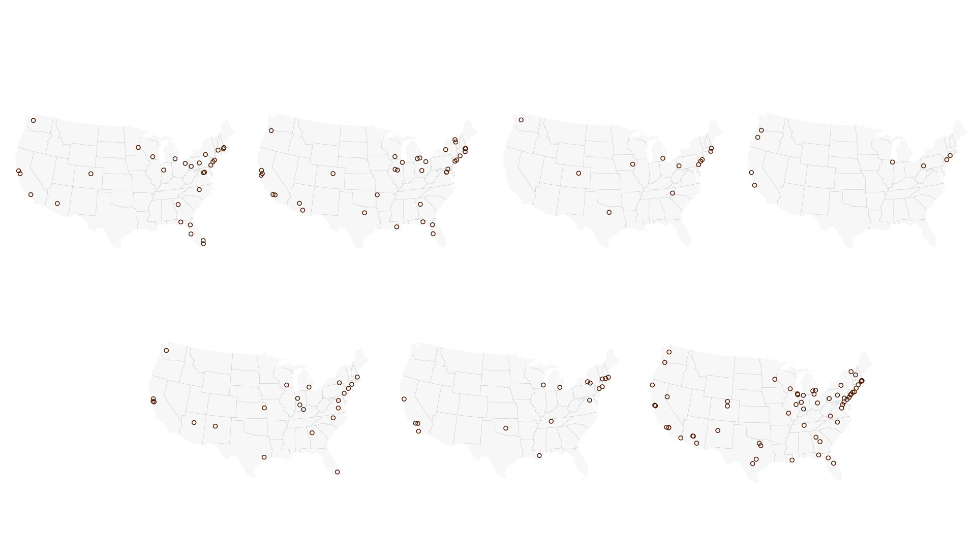 Visual Protest Map Maps of college protests across the country in support of Palestine ...