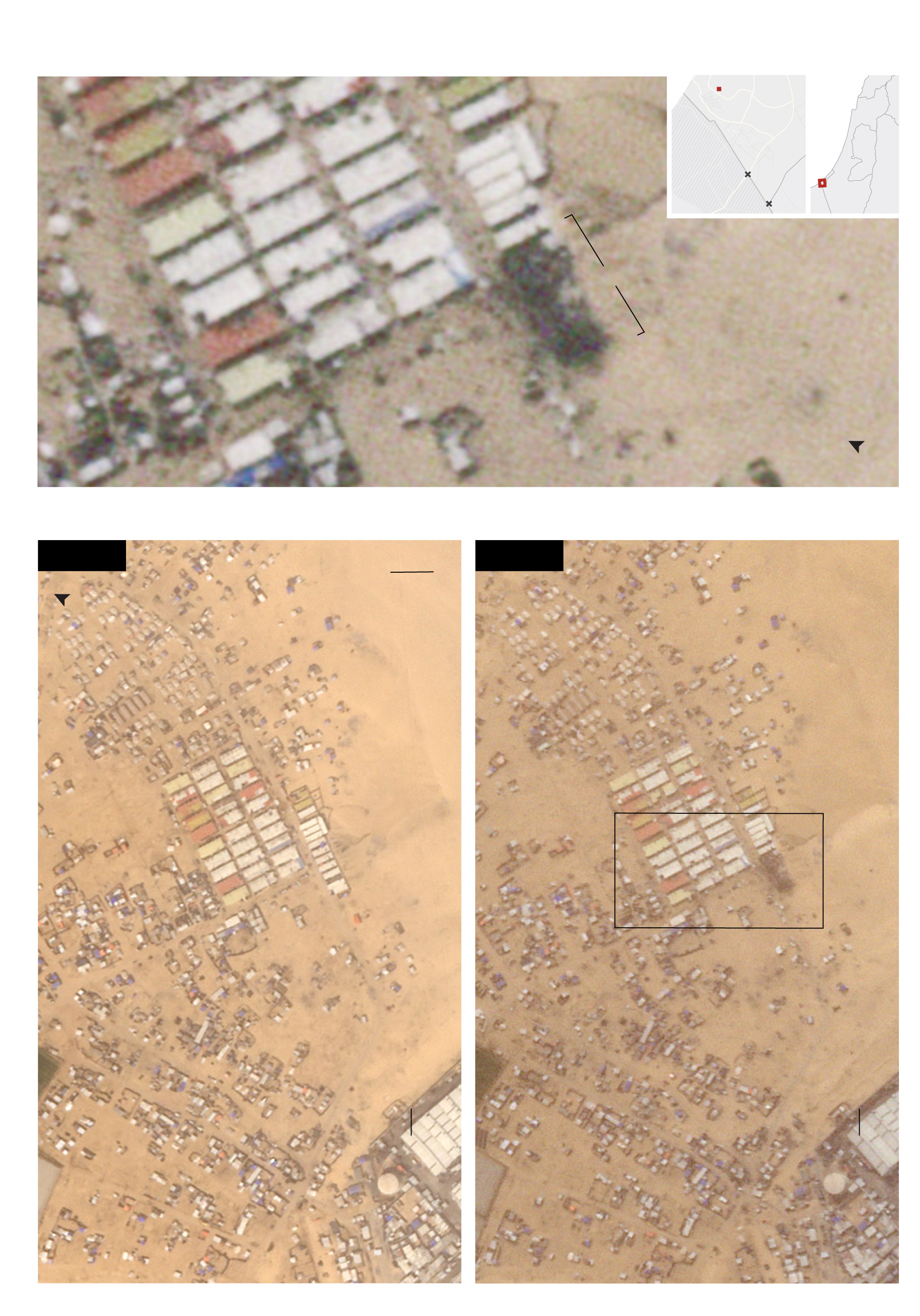 tent camp rafah before after
